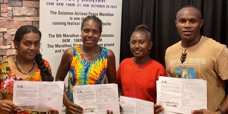 Sharon Firisua Registers For Solomon Airlines Peace Marathon