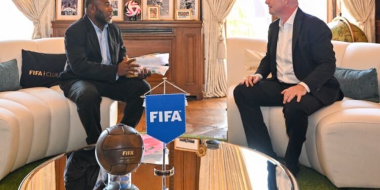FIFA President Gianni Infantino Meets with SIFF President Donald Marahare in Paris