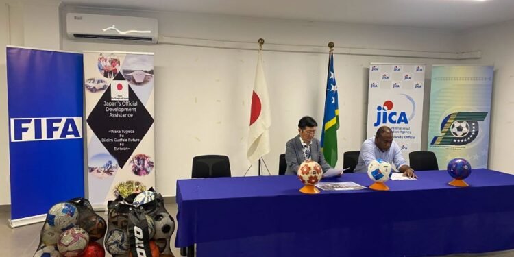 Japan Donates 50 Footballs to Young Players