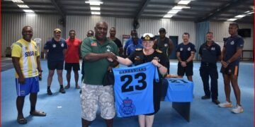 ADF donates a set of sport uniforms to the team Barbarians
