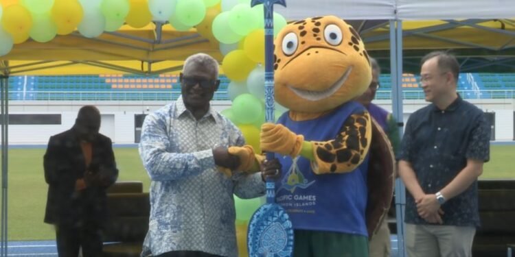 Prime Minister Sogavare Unveils PG2023 Baton, Marking 100 Days to Pacific Games